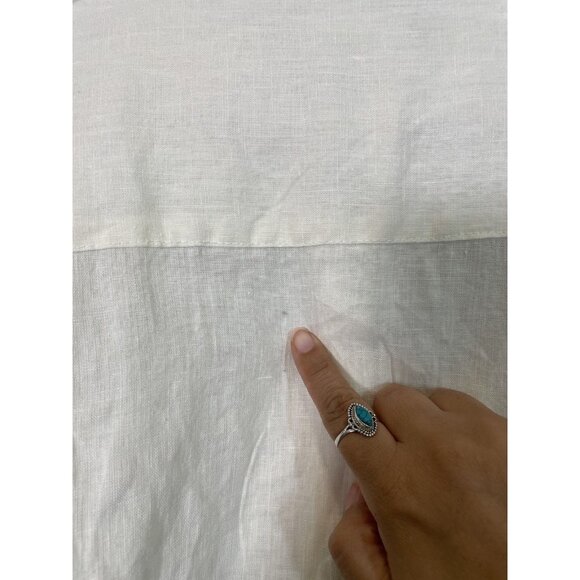 Island Importer Mens Linen Shirt XXL White Casual Beach Summer Short Sleeve - Picture 5 of 11